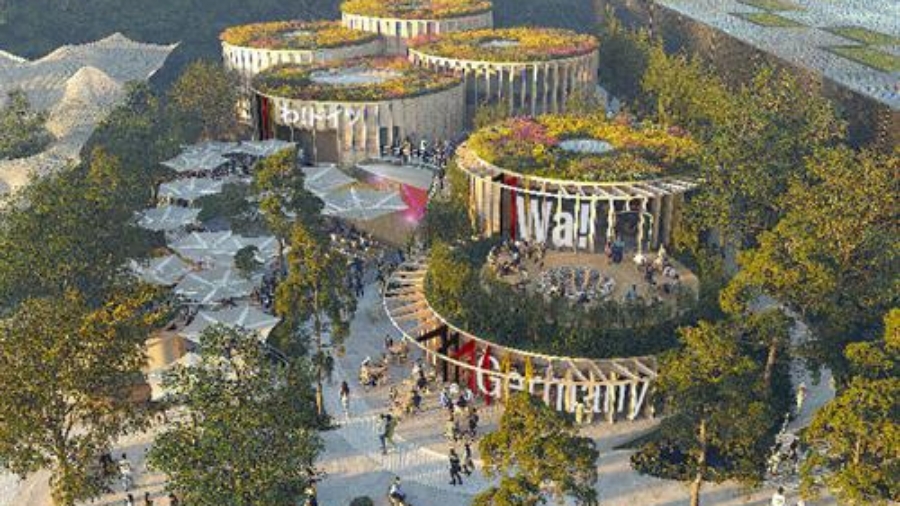 Expo Osaka: Spatenstich im Deutschen Pavillon