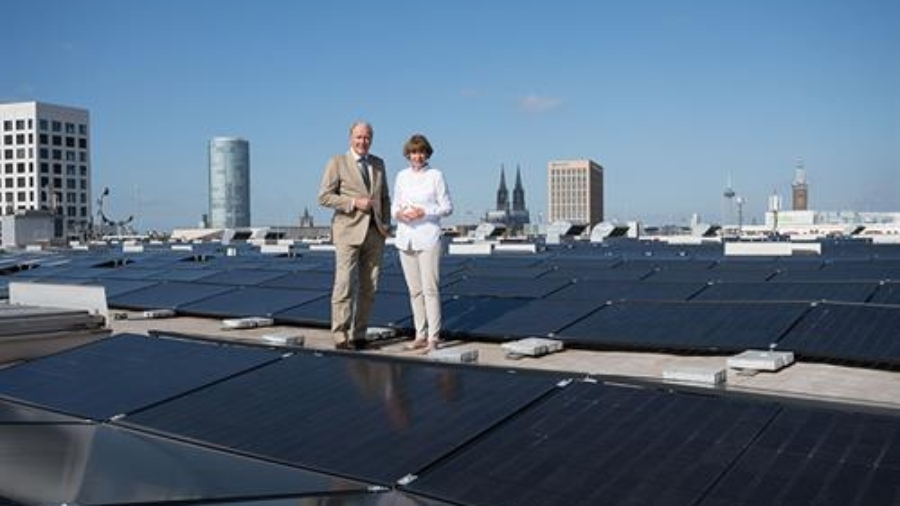 Koelnmesse: Solar-Anlage in Betrieb