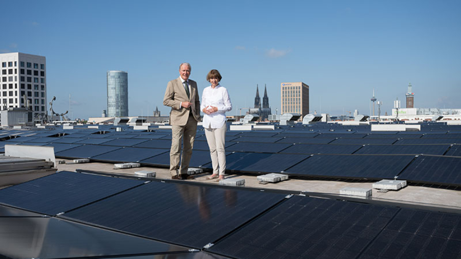 Koelnmesse: Photovoltaik-Anlage in Betrieb